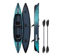 Wave Navigator Inflatable Kayak | Durable PVC Construction, Comfortable Seats, Quick Inflation & Deflation, Ideal for Rivers & Lakes | 1-3 Person (Navy, 3.0 Model | 2 Person)