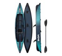 WAVE Navigator Inflatable Kayak | Durable PVC Construction, Comfortable Seats, Quick Inflation & Deflation, Ideal for Rivers & Lakes | 1-3 Person (Navy, 3.0 Model | 1 Person)