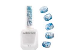 Wave Paint Gel Nail, With Watercolor Effect Finish, 12ml, Blóómíng Gel Nail Polísh, Marble Effect Fingernail Polísh, Artistic And Long Lasting, For Salon, Home, Women, Daily, Wedding