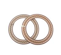 Wave Pattern Guitar Hole Inlay Decorative Accessory for Acoustic Classical | Brown Finish, Sturdy Wood Build, Not Easy to Crack, One Piece, Acoustic Classical Use