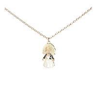 Wave Pattern Pendant Necklace Edgy Jewelry Abstract Design for Women Men Dark Aesthetic Accessory