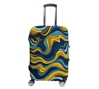 Wave Pattern Suitcase Covers Luggage Protector - Travel Elastic Baggage Case Protective, Washable Anti-scratch Large Suit Case Cover for Suitcases Fits 19-32 Inch Luggages, white, M, Flower and