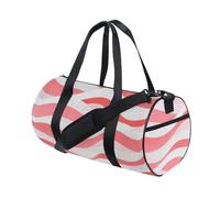Wave Pattern Watermelon Red White Overnight Travel Duffel Bag Carry on Weekender Overnight Bag Hiking Waterproof