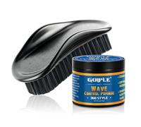Wave Pomade 360 Greasy Pomade Wave Styler Brush Great for Wolfing, Boar Bristle Beard & Wave Brush for Barbers & Daily Use, Styling Set for Men 360 Easy Wash 360 Wave Training Hair Cream