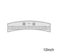 Wave Quilt Ruler, 12" Acrylic DIY Hand Patchwork Template for Curved Quilting Edges 3mm Thick, Compatible with 8", 12", 15" Blocks, Ideal for Sewing Crafters and Quilters
