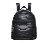 Wave Quilted Black Faux Leather Backpack - female - Blauer - Backpacks - Black - ONE SIZE - Bags ONE SIZE