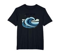 Wave Rider Surfer Ocean Beach Graphic Design T-Shirt, Men's Big and Tall, Black, 3X Tall