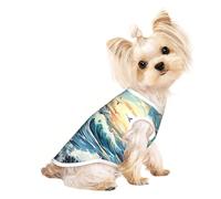 Wave Sailboat Seagull Pet Breathable Sleeveless T-shirt L for Small Dogs and Cats Soft, Lightweight, Stylish