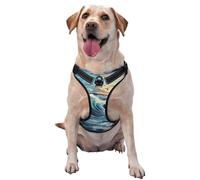 Wave Sailboat Seagull X-Large Printed pet Traction Vest for Pets to wear When Walking The Dog or Climbing Mountains