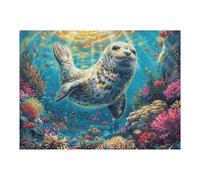 Wave Seal 500 Piece Jigsaw Puzzle for Adults Jigsaw Weekend Get Together Activity Whimsical Design for Friends Stress Buster 500 PCS