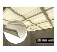 Wave Shade Cover,Retractable Pergola Shade Cover, Waterproof Awning Kit for Garden & Deck, Customizable Canopy (Color: White, Size: 0.8x4m) - Perfect for Glass House Outdoor Use