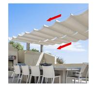 Wave Shade Cover,Retractable Sun Shade Canopy Cover, Telescopic Pergola Shade Sail for Patio, Deck, Yard, Gazebo - Customizable Size & Color (W2.4*L5m/W7.87*L16.41ft)