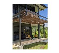 Wave Shade Cover,Retractable Wave Shade Sail, Replacement Awning Cover for Patio & Pergola, Outdoor Shade for Deck & Garden, Size: W1.1*L5m/W3.60*L16.41ft