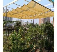 Wave Shade Cover,Upgrade Your Outdoor Space with Extendable Roman Wave Shade Sail - Breathable Sunscreen Canopy with Mounting Kit for Pergola & Deck - 56