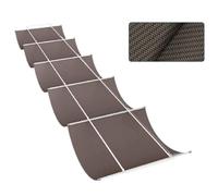 Wave Shade Sail Canopy U Shape UV Resistant Brown Shade Cover Retractable Sun Shade Sail (1.5x8m 4.9x26ft) for Outdoor Patio Garden and Deck.