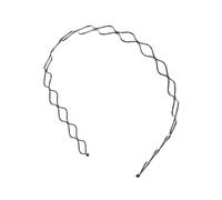 Wave Shape Headband Thin Metal Hair Hoop, Korean Cross Spring Shape Elastic Hair Bands(K)