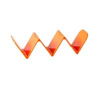 Wave Shape Taco Holder Stand | for Hard and Soft Shell Tacos | Foldable Tortilla Rack | for Burritos and Hot Dogs | Sturdy ABS Food-Safe Kitchen Tool | for Parties and(Orange)