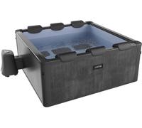 Wave Adriatic 6 Person Square Frame Hot Tub Black Wood, Black