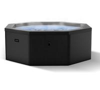 Wave Como | 6-Person Eco Foam Hot Tub | Built-In Integrated Heater - Charcoal Black - 6 Person | 195x70cm - Standard