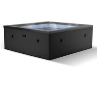 Wave Garda 4-Person Eco Foam Hot Tub Integrated Heater Charcoal Black, Black