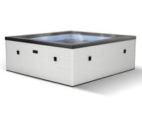 Wave Garda 4-Person Eco Foam Hot Tub Integrated Heater Pebble White, White
