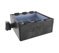 Wave Adriatic 6 Person Square Frame Hot Tub Black Wood, Black