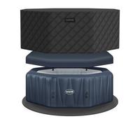 Wave Aegean | 6-Person Inflatable EnergySave Hot Tub Bundle | Integrated Heater - Navy - 6 Person | 195x65cm