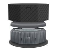 Wave Aegean | 6-Person Inflatable Hot Tub | Integrated Heater - Dark Grey - 6 Person | 195x65cm - EnergySave Bundle
