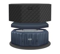 Wave Aegean | 6-Person Inflatable Hot Tub | Integrated Heater - Navy - 6 Person | 195x65cm - Energy Save Bundle