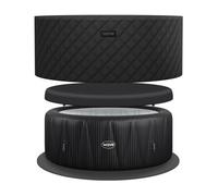 Wave Spas Wave Atlantic Energy-Efficient Hot Tub Bundle - 6-Person Inflatable Spa With Thermal Cover & Insulated Foam Mat - Slate Rattan