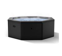 Wave Como 6-Person Eco Foam Hot Tub Integrated Heater Charcoal Black, Black