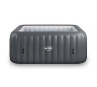 Wave Pacific 4 Person Square Inflatable Hot Tub Dark Grey, Grey