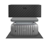 Wave Spas Wave Pacific Energy-Efficient Hot Tub Bundle | 6 Person in Mid Grey Wave Spas Mid Grey 6 Person