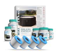 Wave Spas Wave Spa Hot Tub Chemical Starter Kit With Cartridge/non-Threaded Filters, Complete Water Care Set