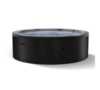 Wave Tahoe 4 Person Round Charcoal Rattan Hot Tub Spa - Size: 4 Seater - Black - Wave Spas - Wilko