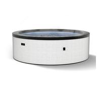 Wave Spas Wave Tahoe 4-Person Round Rigid Eco Foam Hot Tub, 70-Jet Massage System, Energy-Efficient - Pebble White