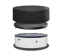 Wave Spas Wave Tahoe Energy-Efficient Hot Tub Bundle | 4 Person in Off-White Wave Spas Off-White 4 Person