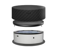 Wave Spas Wave Tahoe Energy-Efficient Hot Tub Bundle - 4-Person Rigid Eco Foam Spa With Thermal Cover & Insulated Foam Mat - Graphite Grey