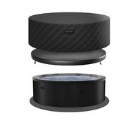 Wave Spas Wave Tahoe Energy-Efficient Hot Tub Bundle | 6 Person in Black Wave Spas Black 6 Person