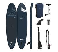 Wave Sups Wave Cruiser 2.0 Inflatable Stand Up Paddleboard | Beginner-Friendly SUP w/ Non-Slip Deck, Complete Accessories & Travel Bag | 10'9ft Wave Sups Navy 10ft