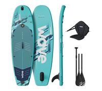 Wave Sups Wave Surf Kids 3.0 2-in-1 Inflatable Paddle Board & Kayak (8'6") in Aqua Wave Sups Aqua