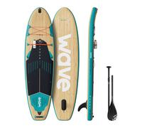Wave Sups Wave Woody 3.0 Inflatable Stand-Up Paddle Board (10'9") - Navy in Aqua | Size: 10ft Wave Sups Aqua 10ft