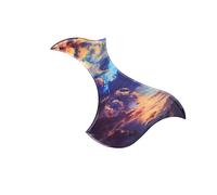 Wave Thick Gloss Plastic Guitar Pickguard for Acoustic Guitar Parts | Easy Replacement, Lightweight Protector Plate, Smooth Surface, Studio Recording and DIY Use, Exquisite Patterns