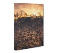 Wave Touching The Trees Canvas Print | Gallery Wrapped 30mm Frame Wall Art | 20x14 inches | Ready to Hang | Abstract Seascape Picture | Living Room Bedroom Lounge Office