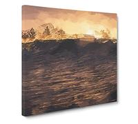 Wave Touching the Trees Canvas Print | Gallery Wrapped 30mm Frame Wall Art | 20x20 inches | Ready to Hang | Coastal Seascape Picture | Living Room Bedroom Lounge Office