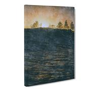 Wave Touching The Trees Canvas Print | Gallery Wrapped 30mm Frame Wall Art | 24x16 inches | Ready to Hang | Abstract Seascape Picture | Living Room Bedroom Lounge Office
