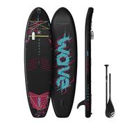 Wave Tourer 3.0 10'3ft Inflatable Stand Up Paddle Board | Touring iSUP Package with Adjustable Paddle, Pump, Fin, Leash, Repair Kit & Backpack | Non-Slip Deck | Midnight