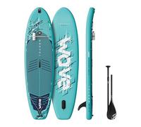 Wave Tourer 3.0 11'3ft Inflatable Stand Up Paddle Board | Touring iSUP Package with Adjustable Paddle, Pump, Fin, Leash, Repair Kit & Backpack | Non-Slip Deck | Ice Blue