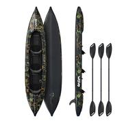 Wave Trailblazer Inflatable Kayak | Durable PVC Construction, Comfortable Seats, Quick Inflation & Deflation, Ideal for Rivers & Lakes | 1-3 Person (Recon, 3 Person)