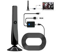 Wave Tune 360° Reception 50 Miles Wavetune TV Antenna, Supports 4K 1080P, High Performance HDTV Aerial Indoor Outdoor with Amplifier, Access to 100+ HD Channels